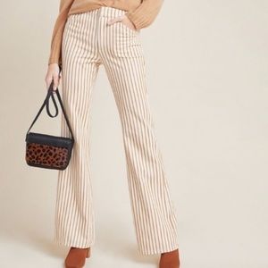 Anthropology wide leg striped  pants